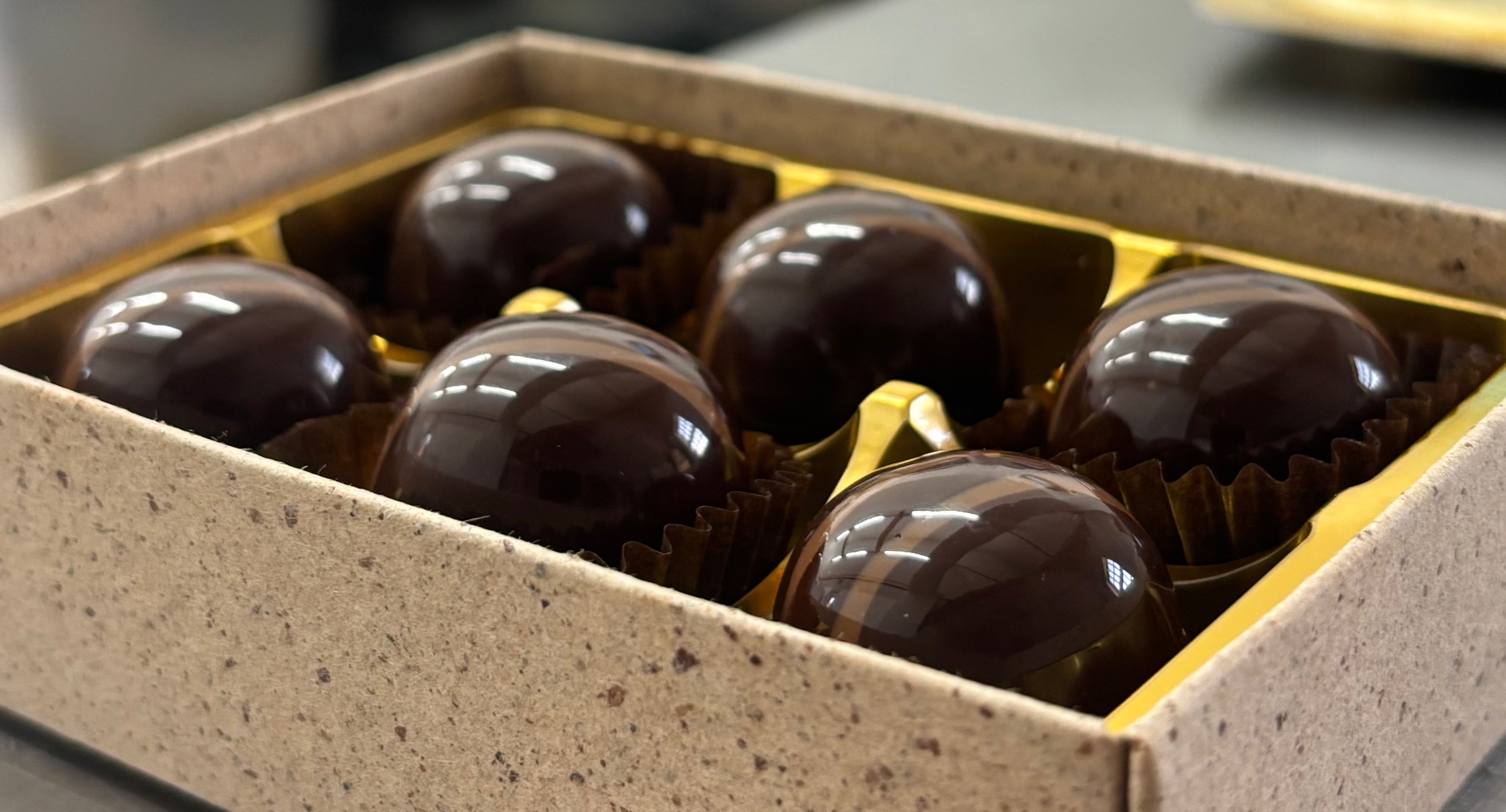 Dark 55% Gianduja Caramel Dome