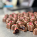 Milk 34% Raspberry Caramel Hearts